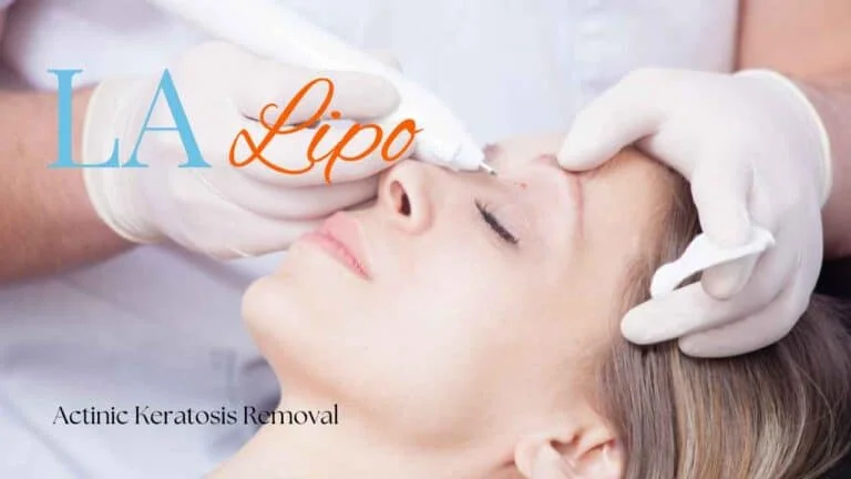 Woman receiving Actinic Keratosis Removal Treatment Ponders End