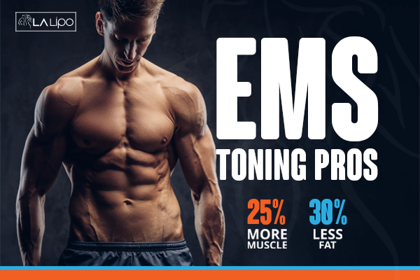 Image of man with sculpted stomach showing the fat loss and muscle gain of LA-EMS Body Sculpting Treatment Ponders End