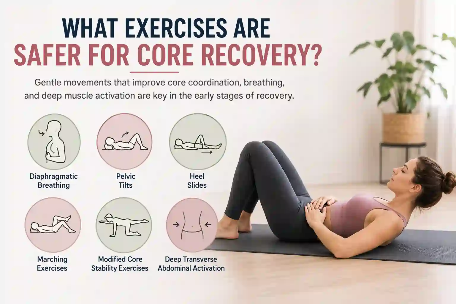 Which exercises may help diastasis recti Ponders End?